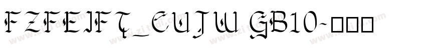 FZFEIFT_CUJW GB10字体转换